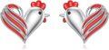 wholesale 925 Sterling Silver Heart-Shaped Rooster Stud Earrings - Cute Gift for Women and Teen Girls-0-0