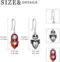 wholesale TOUPOP Jack Skellington And Sally Earrings Sterling Silver Skull Earrings Nightmare Earrings -0-3