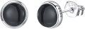 wholesale 925 Silver Black Onyx Stud Earrings 7mm Hypoallergenic Gift for Women-0-0