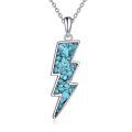 wholesale 925 Sterling Silver Labradorite Lightning Bolt Reversible Boomerang Pendant Necklaces - Minimalist s for Women & Girls-0-12