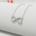 wholesale 925 Sterling Silver Rose Gold Heart Infinity Love Pendant Necklace-0-3