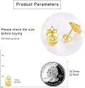wholesale 925 Sterling Silver Yellow Crystal Fruit Stud Earrings 6mm Gold Plated-0-4