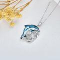wholesale TOUPOP Christmas Gifts Dolphin Gifts For Women Dolphins Necklace Sterling Silver Crystal Mom And Daughter/son Necklaces Birthday Christmas Gift -0-3