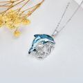 TOUPOP Sterling Silver Crystal Dolphin Necklace Christmas Birthday Gifts For Women-0-3