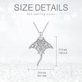 wholesale 925 Sterling Silver Manta Ray Pendant Necklaces for Women Sea Life s-0-2