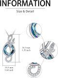 wholesale TOUPOP Music Note Necklace Sterling Silver Treble Clef Dragondly Necklace With Blue Crystal Jewelry Birthday Gifts For Music Lover Teacher Women -0-3