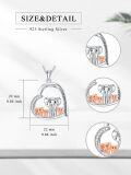 wholesale 925 Sterling Silver Elephant Family Pendant Necklace with 1-5 Cubs Mothers Day Gifts for Women-0-11