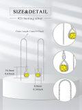 wholesale 925 Sterling Silver Birthstone Threader Earrings Infinity Long Chain Drop Pull Through 12 Stone Birthday Jewelry Gifts for Women-0-7