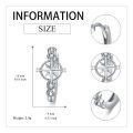 wholesale 925 Sterling Silver Compass Earrings With Diamonds-0-2