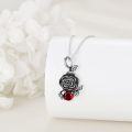 wholesale 925 Sterling Silver Gothic Black Rose Necklace – Hypoallergenic, Nickel-Free, Lead-Free, Cadmium-Free – 0.47x0.92 Inch Pendant, 18+2 Inch Chain – Elegant Gift Box – 30-Day Returns-0-3