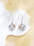 TOUPOP Sterling Silver Moonstone Hummingbird Butterfly Dangle Earrings-0-2