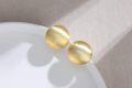wholesale 925 Sterling Silver Plated Gold Metal Lightweight Round Stud Earrings for Women Gifts Jewelry-0-2