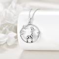 wholesale 925 Sterling Silver Giraffe Pendant Necklace for Women Nature Animal Charm s-0-1