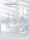 wholesale 925 Sterling Silver Teardrop Moonstone Tree of Life Dangle Earrings for Women Gifts-0-1