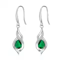 TOUPOP Sterling Silver Infinity Birthstone Earrings Gift for Women-0-0