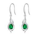 TOUPOP Sterling Silver Infinity Birthstone Earrings Gift for Women-0-0