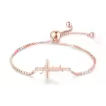 wholesale Gold 925 Sterling Silver Cross Bracelet Wholesale - Faith Christian Religious  for Women-0-29