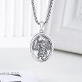 wholesale 925 Sterling Silver St Raphael Angel Prayer Medal Necklace Pendant-0-2