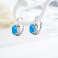 wholesale Sterling Silver Opal Turquoise Leverback Earrings for Women-0-4
