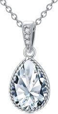 wholesale Sterling Silver Natural Gemstone Diamond Necklace 1 Ct Pear Teardrop Pendant 18+2 Inch Women s Birthday Mother s Day Gift-0-0