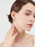 wholesale 925 Sterling Silver Blue Teardrop Crystal Butterfly Stud Earrings for Women's Gifts-0-1
