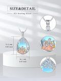 wholesale 925 Sterling Silver Tree of Life Family Pendant Necklaces for Women Girls Mom Daughter Sister Gift Jewelry Blue Stone Mothers Day Present-0-2