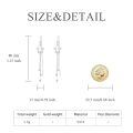 wholesale 925 Sterling Silver Moon & Star Drop Threader Earrings w/ Tassel Chains for Women and Teenagers - Hypoallergenic Jewelry-0-1