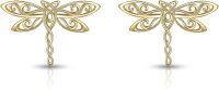 wholesale 14K Gold Dragonfly Stud Earrings - Cute Insect s for Her-1-Celtic Stud