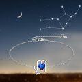 wholesale 925 Sterling Silver Aquarius Zodiac Heart Charm Bracelet s for Women-0-5