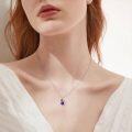 wholesale Sterling Silver Birthstone Raven Necklace for Women-0-1