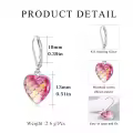 wholesale 925 Sterling Silver Multicolor Shell Mermaid Heart Leverback Hoop Earrings Wholesale-0-1