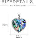 wholesale TOUPOP Dog Cremation Gifts Sterling Silver Heart Dog Urn Necklace For Ashes With Abalone Shell Memorial Keepsake Cremation Jewelry Gifts For Women Dog Lovers -0-2