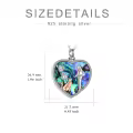 TOUPOP Sterling Silver Abalone Dog Cremation Urn Necklace For Ashes-0-2