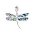 wholesale 925 Sterling Silver Abalone Shell Dragonfly Pendant Charm Necklace  for Women Girls-0-0