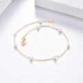 wholesale 14K Yellow Gold Bracelet with 3mm Freshwater Cultured Pearls for Women-0-2