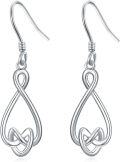 wholesale 925 Sterling Silver Celtic Knot Teardrop Drop Dangle Hook Earring Gifts for Women Irish Jewelry-0-0