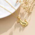 wholesale 925 Sterling Silver Gold Plated Butterfly Cat Charm Necklace s for Women-0-1