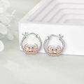 wholesale 925 Sterling Silver Rose Gold Crab Hoop Earrings - Cute Animal  for Her-0-3