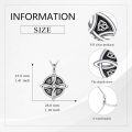 wholesale 925 Sterling Silver Triquetra Celtic Knot Pendant Necklace for Women Witchcraft Jewelry Gothic Gifts 45cm Chain Length-0-4