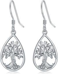 wholesale 925 Sterling Silver Teardrop Tree of Life Drop Earrings for Women Irish  Ideas-Tree of Life Earrings