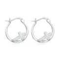 wholesale 925 Sterling Silver Opal Cross Hoop Earrings - Religious Christian Jewelry for Women and Men-0-0