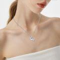 wholesale 925 Sterling Silver Dachshund and Paw Print Charm Necklace for Women Girls -0-4