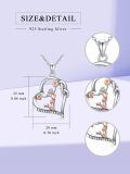 wholesale 925 Sterling Silver Cheerleader Heart Pendant Necklace Live Love Cheer Two Tone Rose Gold-0-1