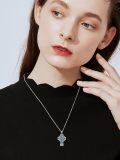 TOUPOP Sterling Silver Abalone Shell Celtic Cross Pendant Necklace-0-2