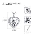 wholesale 925 Sterling Silver Heart-Shaped Pet Urn Necklace with Funnel Filler Kit for Ashes Pendant Jewelry for Women Daughter and Friends-0-5