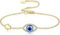 wholesale 14K Gold Evil Eye Chain Bracelet - Christmas Gift for Her-0-0