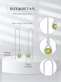 wholesale 925 Sterling Silver Birthstone Threader Earrings Infinity Long Chain Drop Pull Through 12 Stone Birthday Jewelry Gifts for Women-0-61