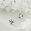 wholesale  Sterling Silver Sunflower Daisy Snowflake Lotus Lily of the Valley Stud Earrings -0-7