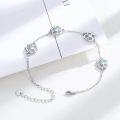 wholesale 925 Sterling Silver Moonstone Flower Charm Bracelet for Women-0-5