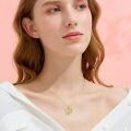 wholesale 14k Gold Heart Pendant With Mom Inscription-0-1